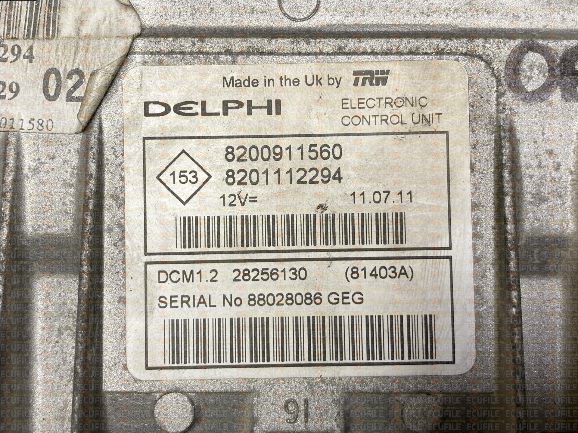 DELPHI TRW DCM1.2 28256130 81403A RENAULT KANGOO II 1.5 DCI 85HP 8200911560 8201112294 8201145259-5942