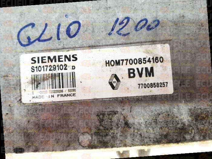 SIEMENS FENIX S101729102D RENAULT 7700858257 HOM7700854160 EEPROM MC68HC11