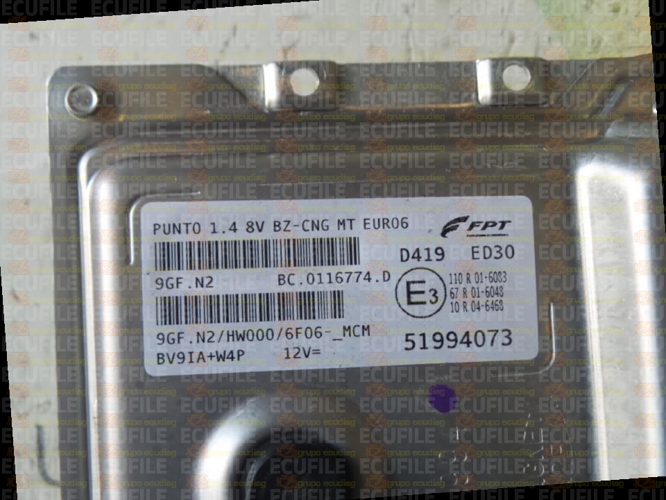 MAGNETI MARELLI 9GF.N2 BC.0116774.D FIAT PUNTO 1.4 51994073 HW000 EEPROM 95640