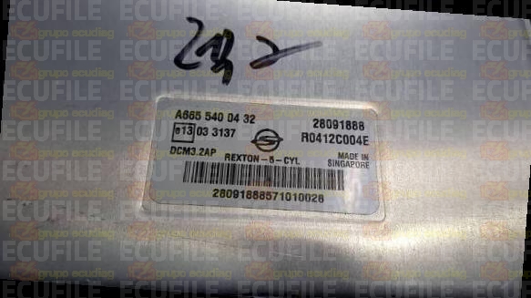 DELPHI DCM3.2AP R0412C004E 28091888 SSANGYONG REXTON I 2.7 XDI 186HP A6655400432 EEPROM 95320