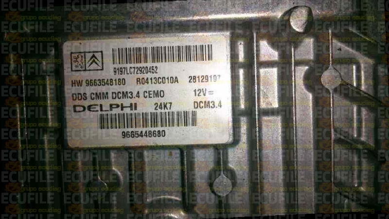 DELPHI DCM3.4 R0413C010A 28129107 CITROEN C5 PEUGOET 407 2.0 HDI HW 9663548180 SW 9665448680 EEPROM 95320