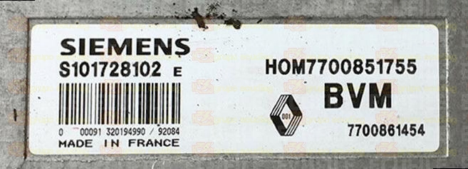 SIEMENS FENIX S101728102E RENAULT 7700861454 HOM7700851755 EEPROM MC68HC11