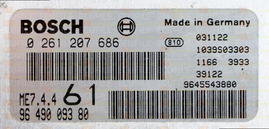 BOSCH ME7.4.4 0261207686 PSA 9649009380 EEPROM 95160