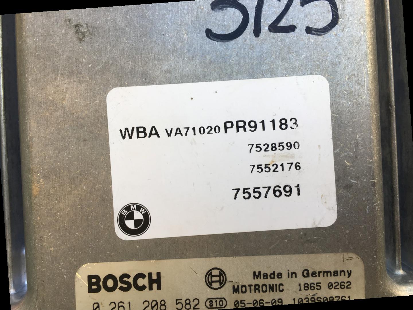 BOSCH MEV9.2 0261208582 BMW E90 320i 2.0i 150HP 7552176 12147552176 1037374622