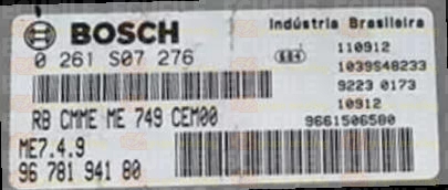 BOSCH ME7.4.9 0261S07276 PSA 9678194180 EEPROM 95320