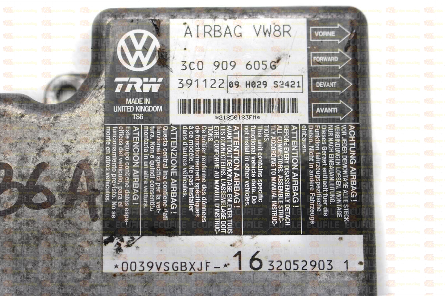 TRW 391122 SEAT LEON 3C0909605G VW8R 09 H029 S2421