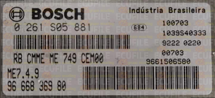 BOSCH ME7.4.9 0261S05881 PSA 9666836980 EEPROM 95320