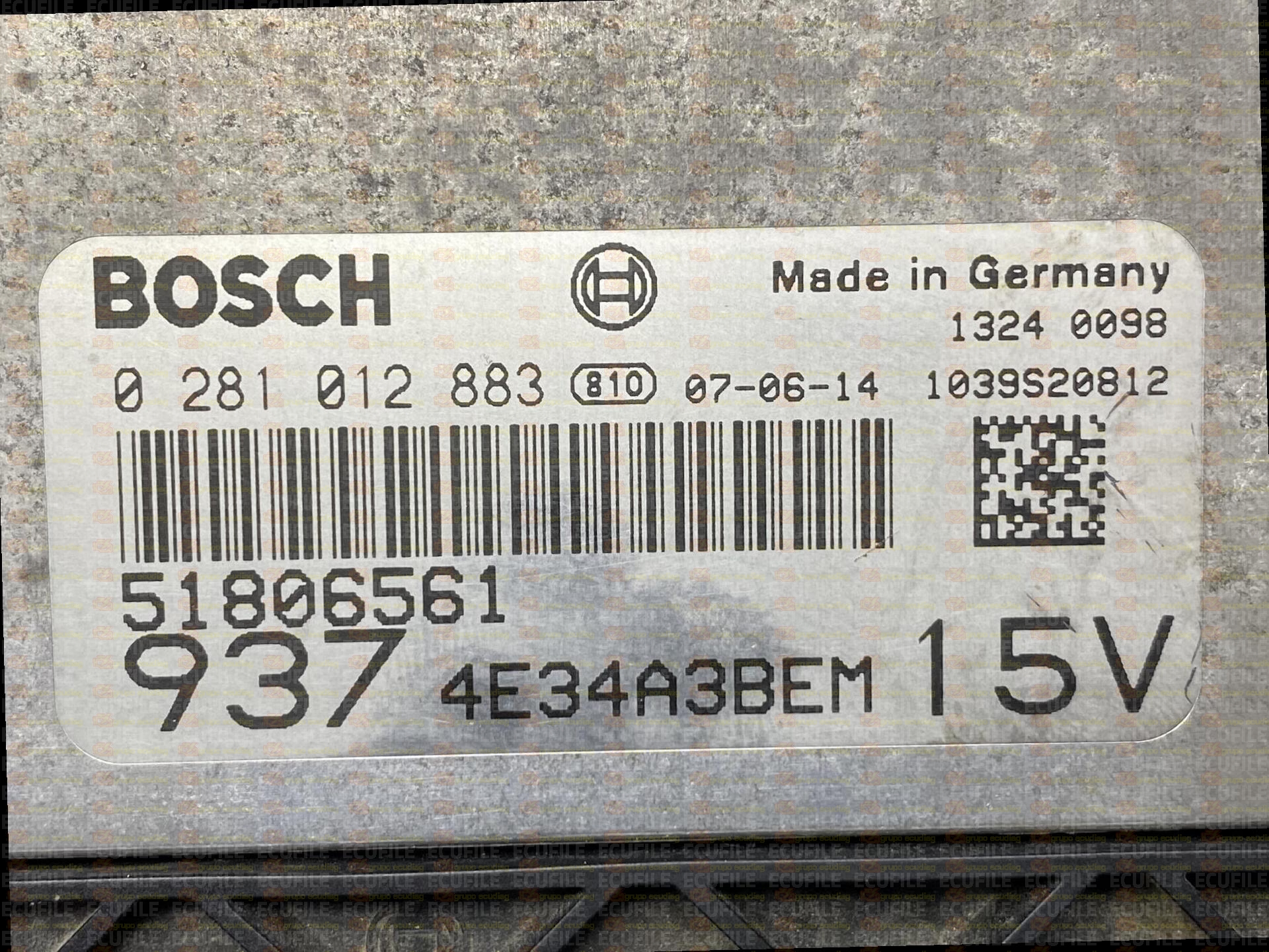 BOSCH EDC16C39-5.W4 0281012883 ALFA ROMEO GT 1.9 JTD 150HP 51806561 1037386726