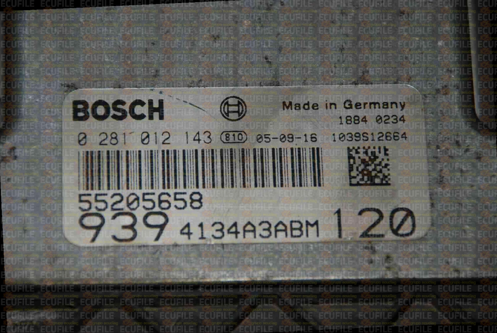 BOSCH EDC16C39-5.62 0281012143 ALFA-ROMEO 159 1.9 JTDM 120HP 55205658 1037378372