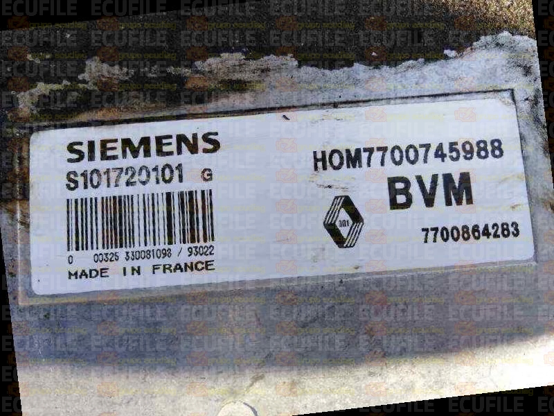 SIEMENS FENIX S101720101G RENAULT 7700864283 HOM7700745988 EEPROM MC68HC11