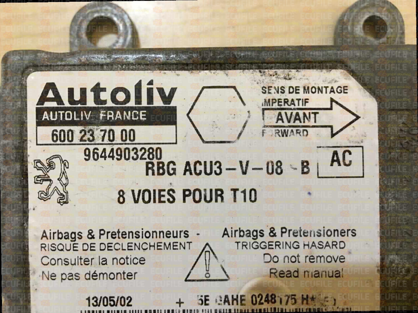 AUTOLIV 600237000 PEUGEOT 206 9644903280 AC