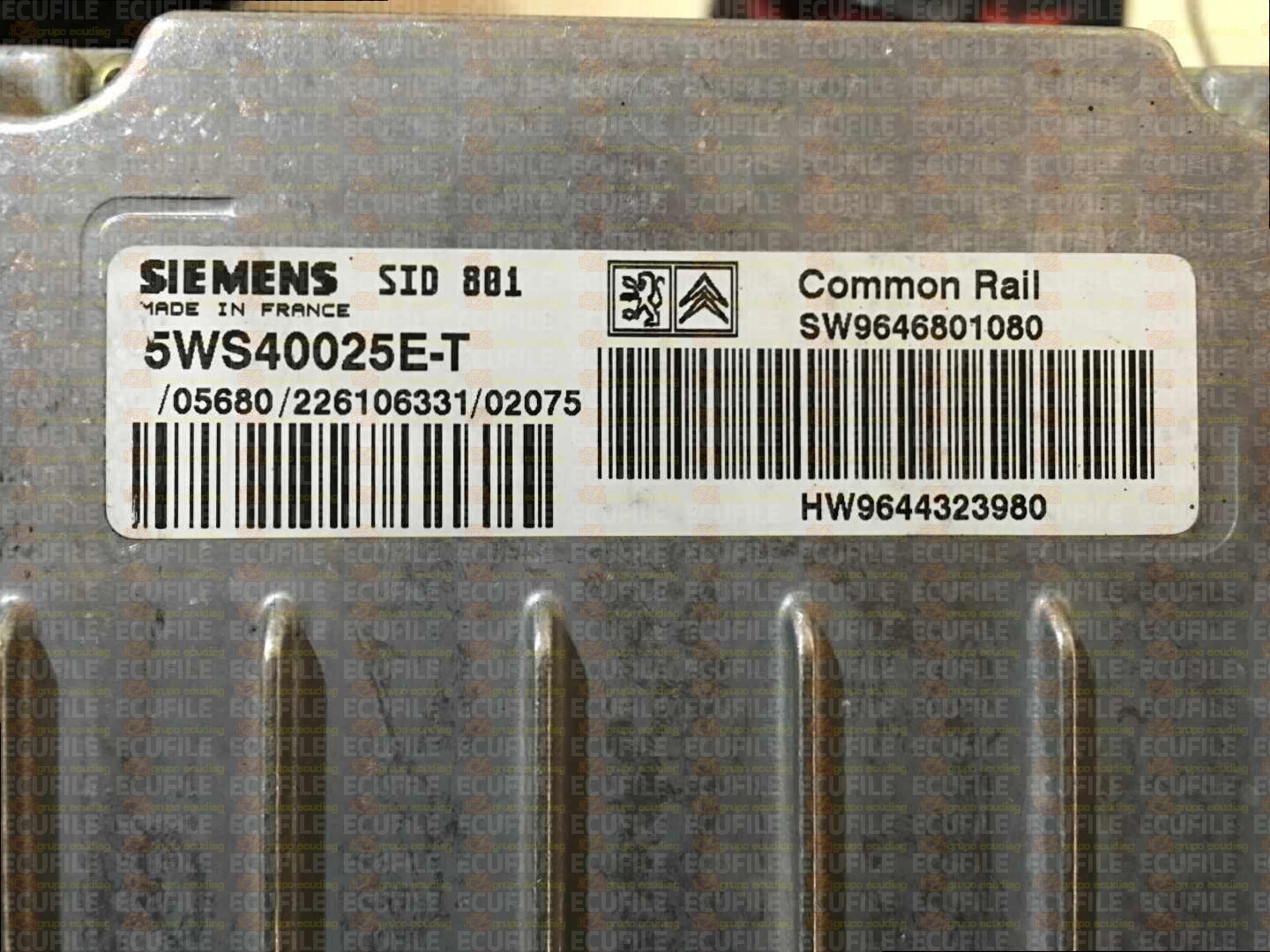SIEMENS VDO CONTINENTAL SID801 5WS40025E-T CITROEN BERLINGO PEUGEOT PARTNER 2.0 HDI 90HP HW9644323980 SW9646801080 9646801080-PM12041000000