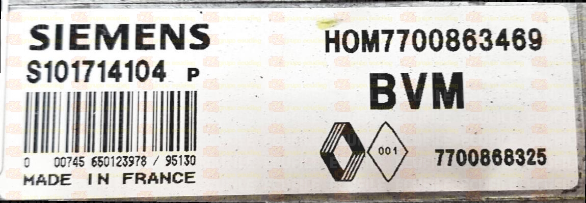 SIEMENS FENIX S101714104P RENAULT 7700868325 HOM7700863469 EEPROM MC68HC11