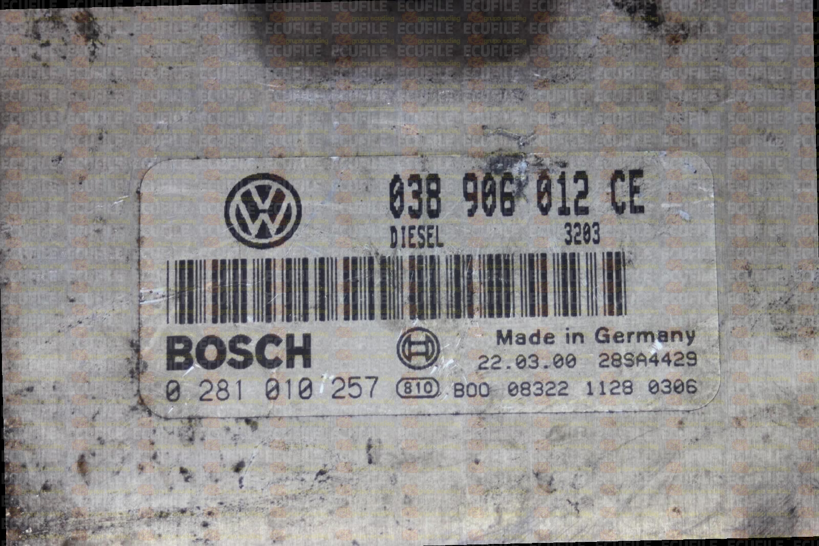 BOSCH EDC15VM+2.V1 0281010257 SKODA FABIA I 1.9 SDI 64HP 038906012CE 3203 - 1037354273