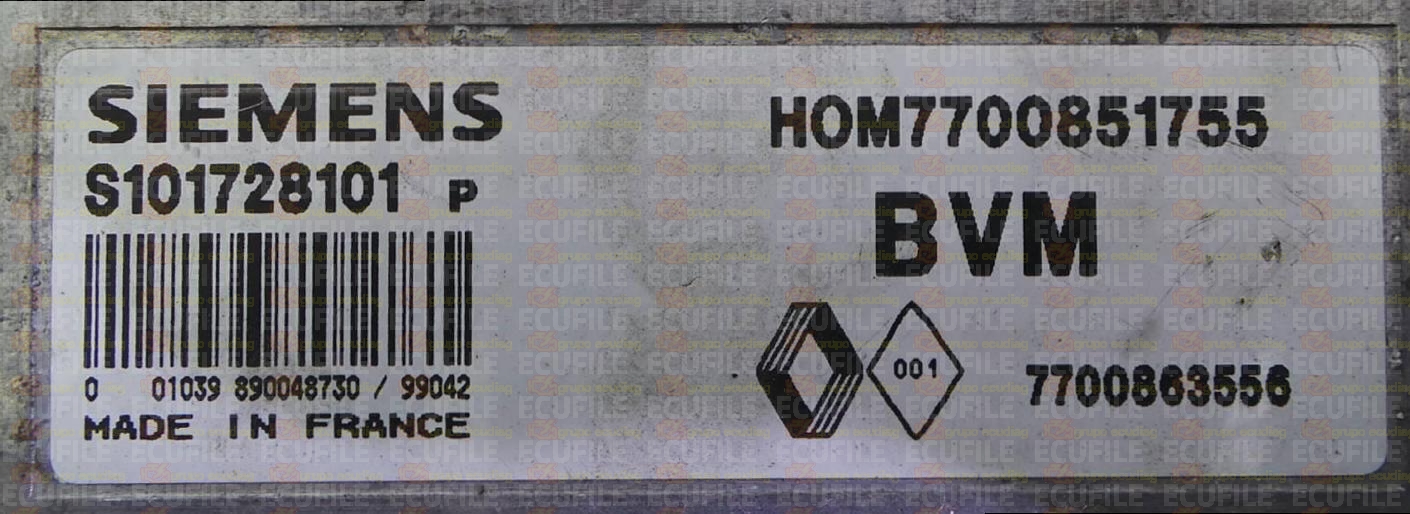 SIEMENS FENIX S101728112P RENAULT 7700863556 HOM7700851755 EEPROM MC68HC11