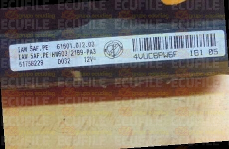 MAGNETI MARELLI IAW 5AF.PE 61601.072.03 FIAT 51758228 HW603 EEPROM 95160