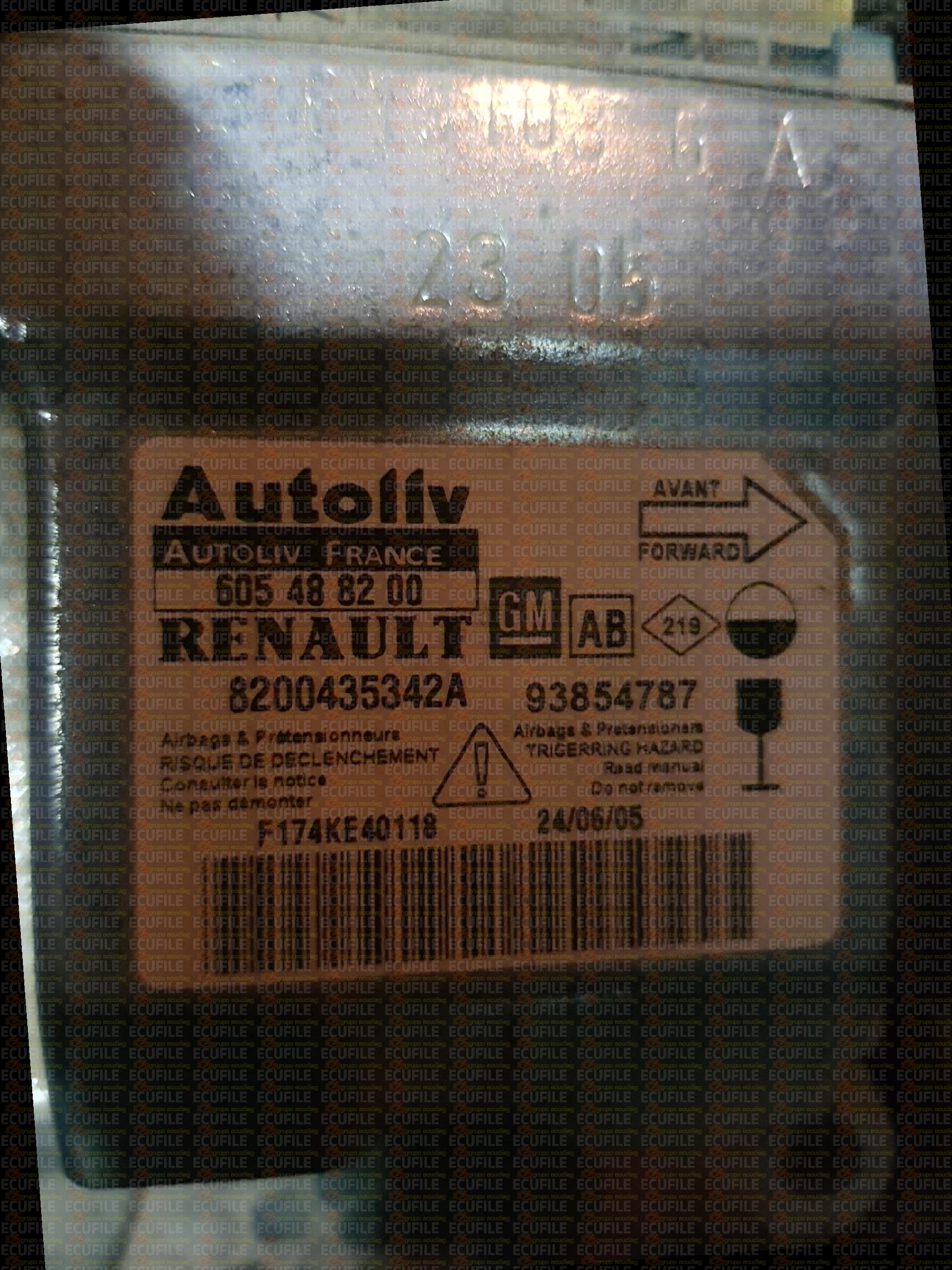 AUTOLIV 605488200 RENAULT TRAFIC II 8200435342A GM 93854787 AB
