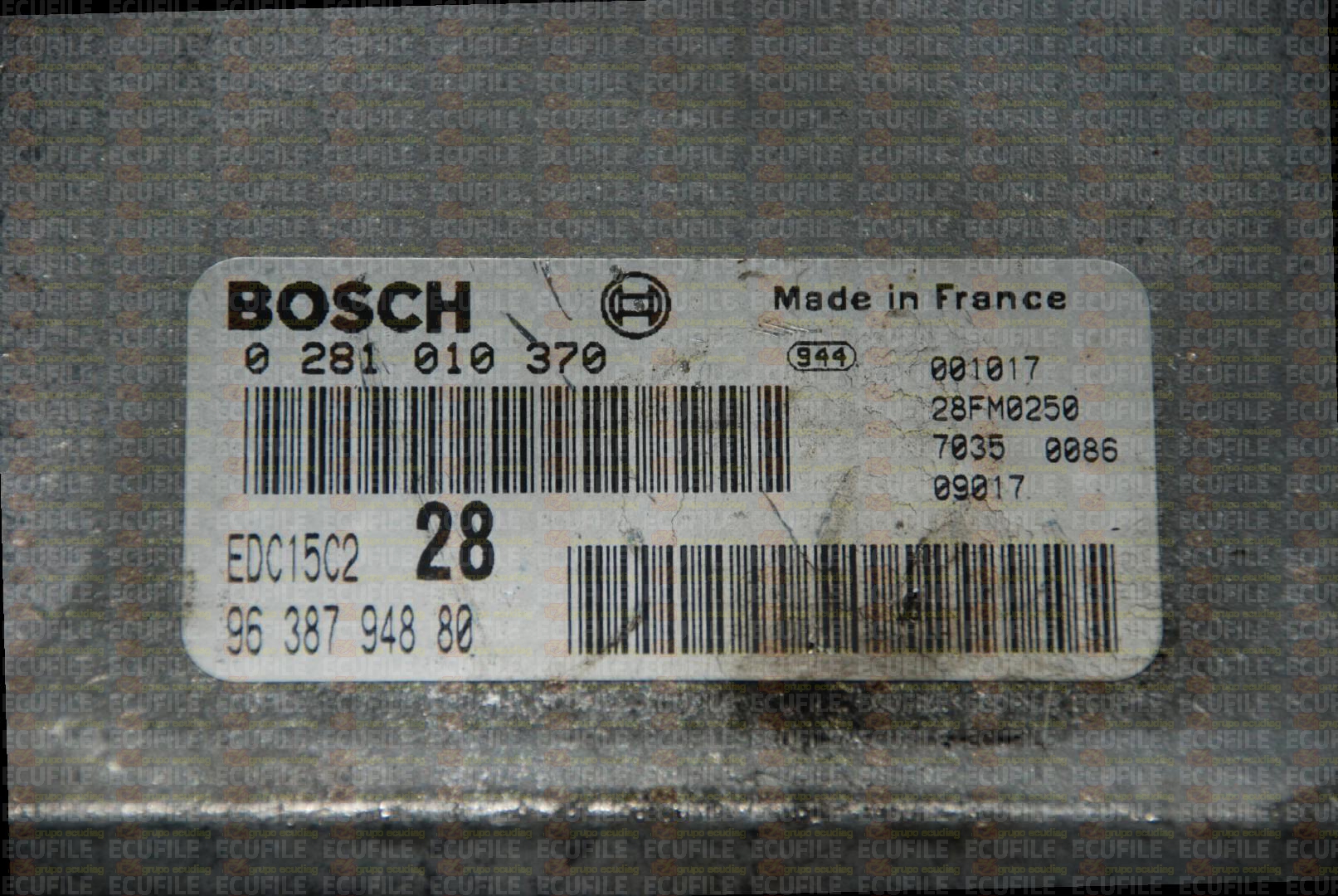 BOSCH EDC15C2-5.3 0281010370 CITROEN C5 PEGUEOT 406 2.2 HDI 133HP 9638794880 1037353306