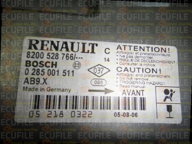 BOSCH AB9.X 0285001511 RENAULT CLIO III 8200528766 EEPROM 95160
