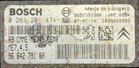 BOSCH ME7.4.5 0261201474 PSA 9664279180 EEPROM 95320