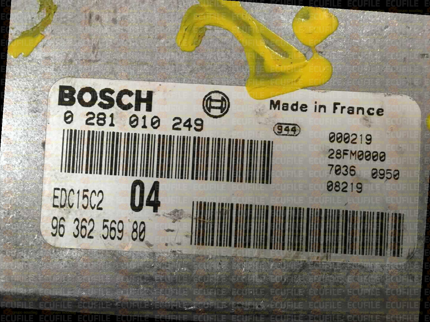 BOSCH EDC15C2-6.1 0281010249 CITROEN XSARA PEUGEOT 306 2.0 HDI 90HP 9636256980 1037353446