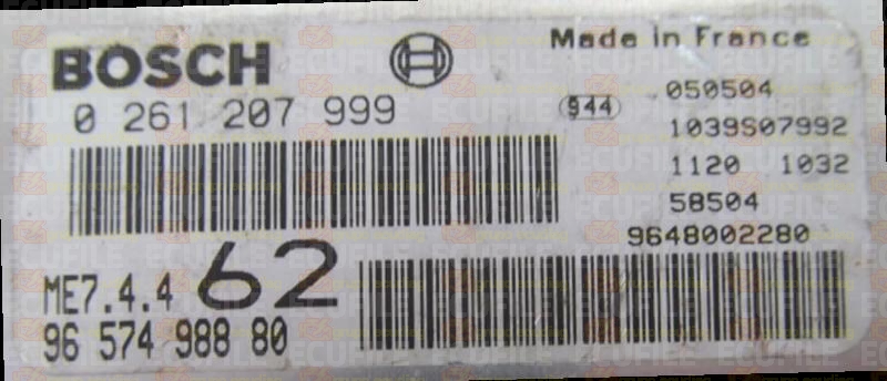 BOSCH ME7.4.4 0261207999 PSA 9657498880 EEPROM 95160