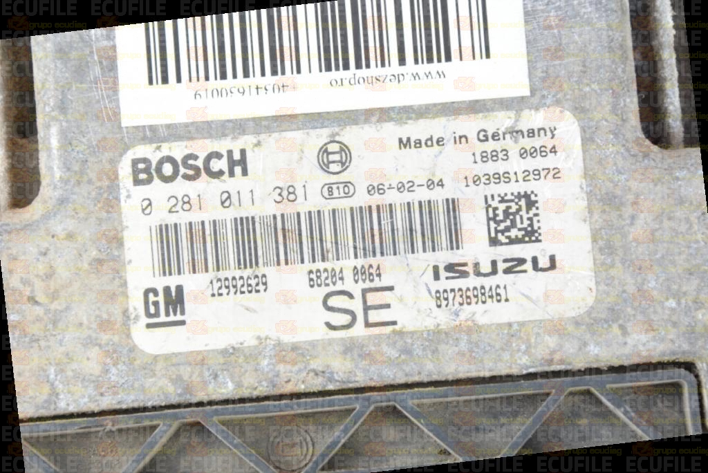 BOSCH EDC16C9-3.30 0281011381 OPEL VAUXHALL 12992629 SE EEPROM 95160