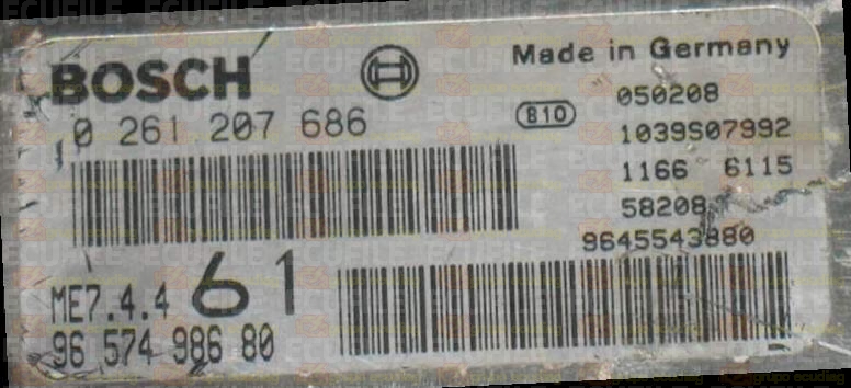 BOSCH ME7.4.4 0261207686 PSA 9657498680 EEPROM 95160