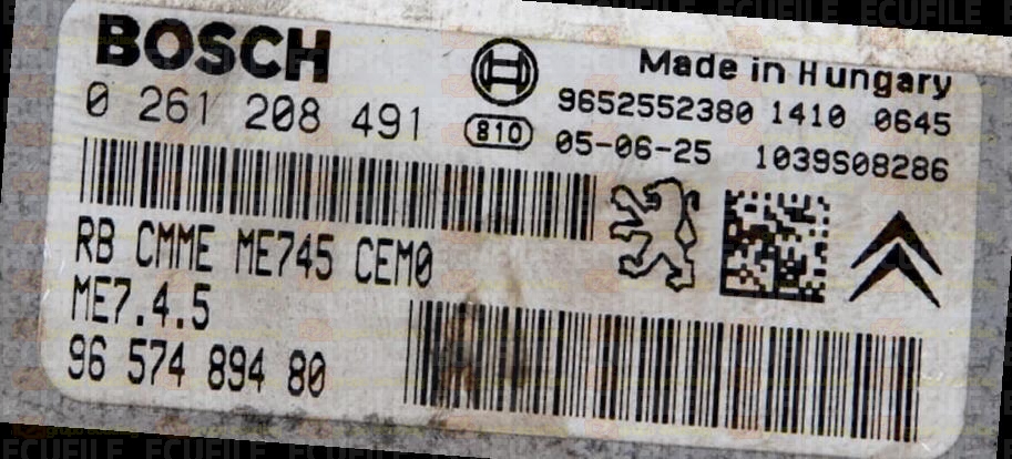 BOSCH ME7.4.5 0261208491 PSA 9657489480 EEPROM 95320