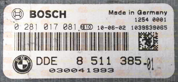 BOSCH EDC17CP45-2.41 0281017081 BMW F10 530D VI 3.0D 245HP 8511385 13618511385 1037504984 - 0000076E100A20