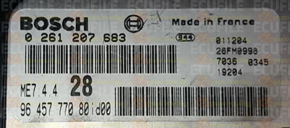 BOSCH ME7.4.4 0261207683 PSA 9645777080 EEPROM 95160