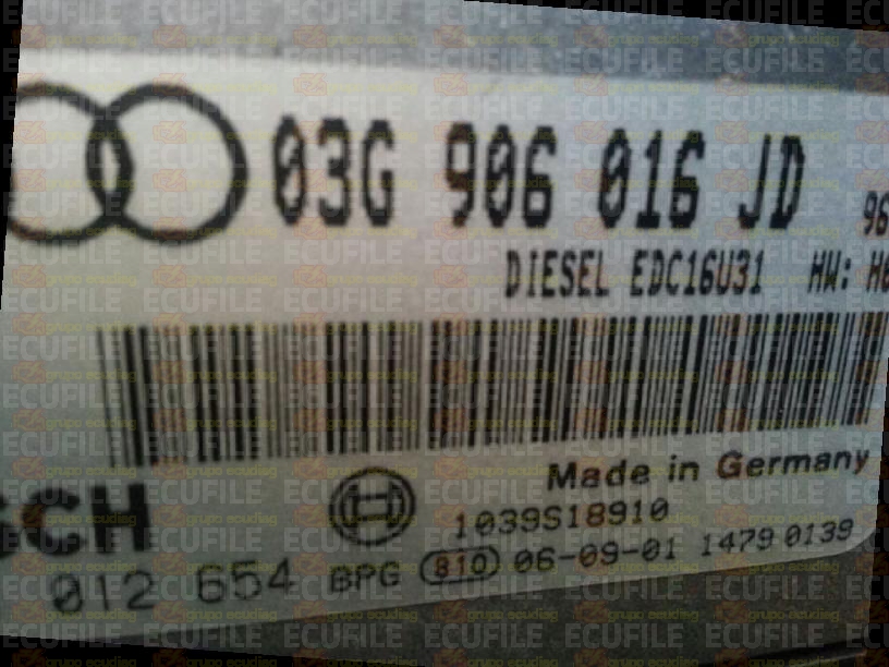BOSCH EDC16U31-4.85 0281012654 AUDI A4 2.0TDI 140HP 03G906016JD 1037383711
