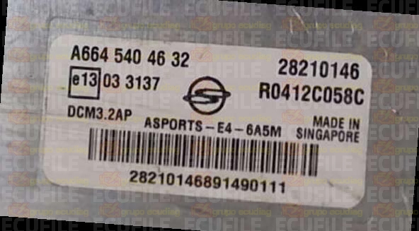 DELPHI DCM3.2AP R0412C058C 28210146 SSANGYONG ACTYON SPORTS I 2.0 XDI 141HP A6645404632 EEPROM 95320