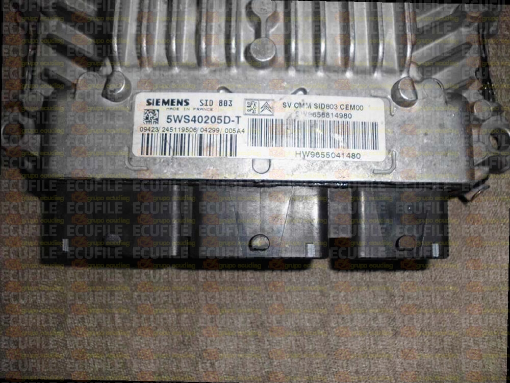 SIEMENS VDO CONTINENTAL SID803 5WS40205D-T CITROEN C5 PEUGEOT 407 2.0 HDI 136HP HW9655041480 SW9656814980 EEPROM 95320
