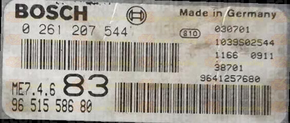 BOSCH ME7.4.6 0261207544 PSA 9651558680 EEPROM 95160