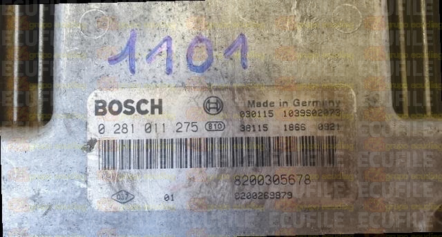 BOSCH EDC16C3-10.22 0281011275 RENAULT MEGANE II SCENIC 1.9 DCI 120HP 8200305678 8200269879 1037367956