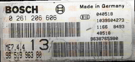 BOSCH ME7.4.4 0261206606 PSA 9651396380 EEPROM 95160
