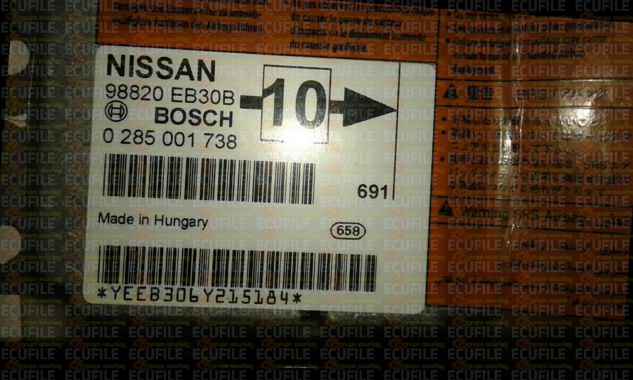 BOSCH AB8.1 0285001738 NISSAN PATHFINDER 98820EB30B 10