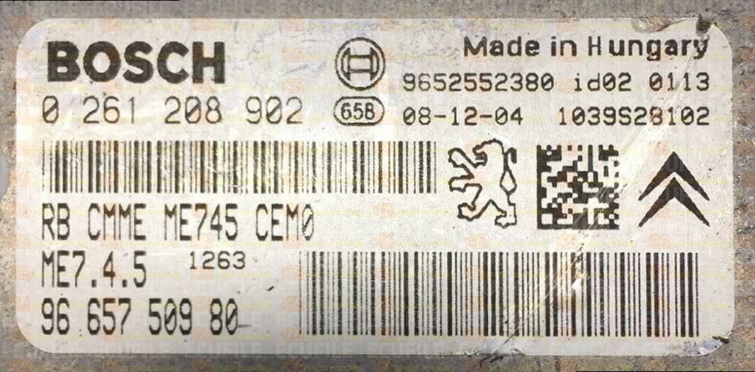 BOSCH ME7.4.5 0261208902 PSA 9665750980 EEPROM 95320