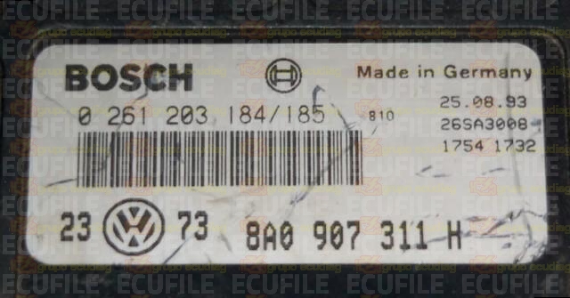 BOSCH MA1.2.3 0261203184-185 VOLKSWAGEN GOLF III 1.8i 90HP 8A0907311H