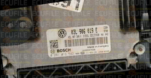 BOSCH EDC17CP20-2.7 0281016542 VOLKSWAGEN AMAROK I 2.0 TDI 122HP 03L907309K 03L906019E 1037508332-7199