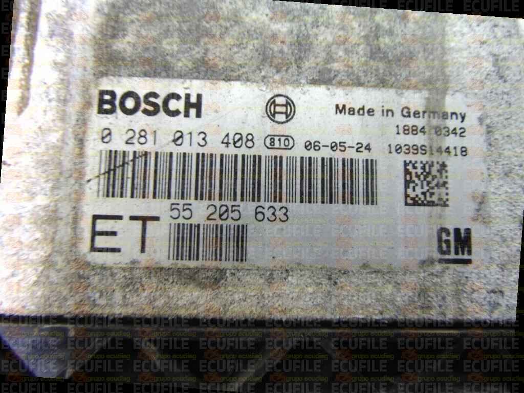 BOSCH EDC16C9-3.21 0281013408 OPEL VECTRA III C 1.9 CDTI 120HP 55205633 ET 1037379428