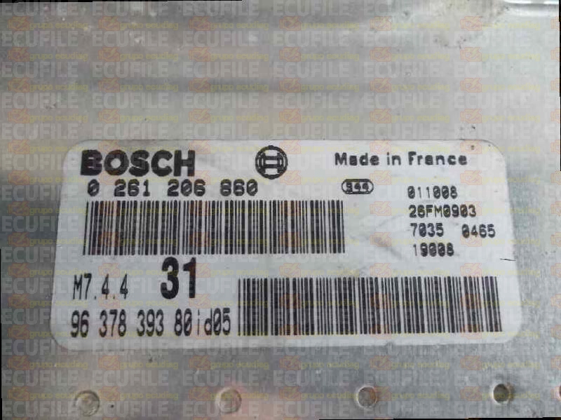 BOSCH M7.4.4 0261206860 CITROEN SAXO 1.6i VTS 98HP 9637839380 1037353101