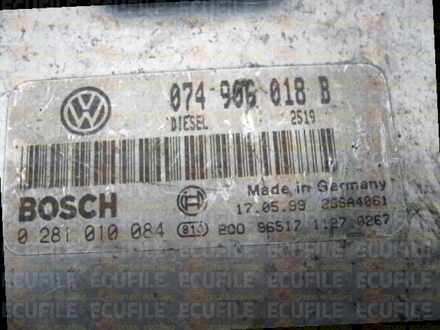 BOSCH EDC15VM+2.V1 0281010084 VOLKSWAGEN TRANSPORTER T4 2.5 TDI 88HP 074906018B 2519