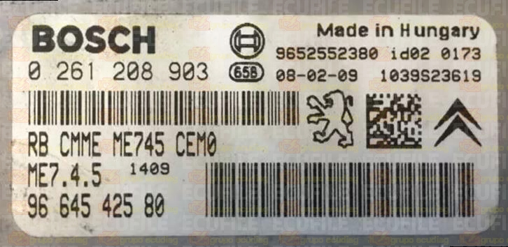 BOSCH ME7.4.5 0261208903 PSA 9664542580 EEPROM 95320