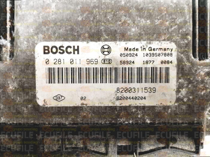 BOSCH EDC15C13-6.1 0281011969 RENAULT LAGUNA II 1.9 DCI 120HP 8200311539 8200440204 1037374461-0233