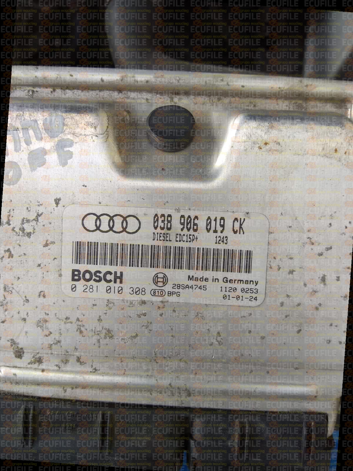 BOSCH EDC15P+22.3.2 0281010308 AUDI A3 1.9 TDI 130HP 038906019CK 1037360044