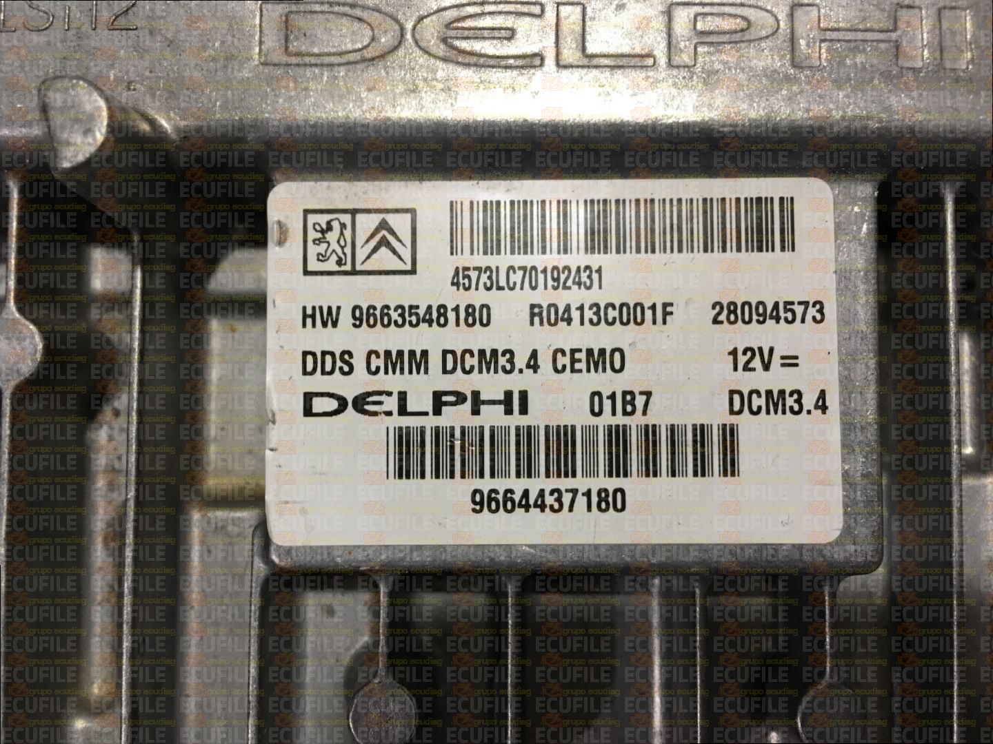 DELPHI DCM3.4 R0413C001F 28094573 CITROEN C5 PEUGEOT 407 2.0 HDI HW 9663548180 SW 9664437180 EEPROM 95320