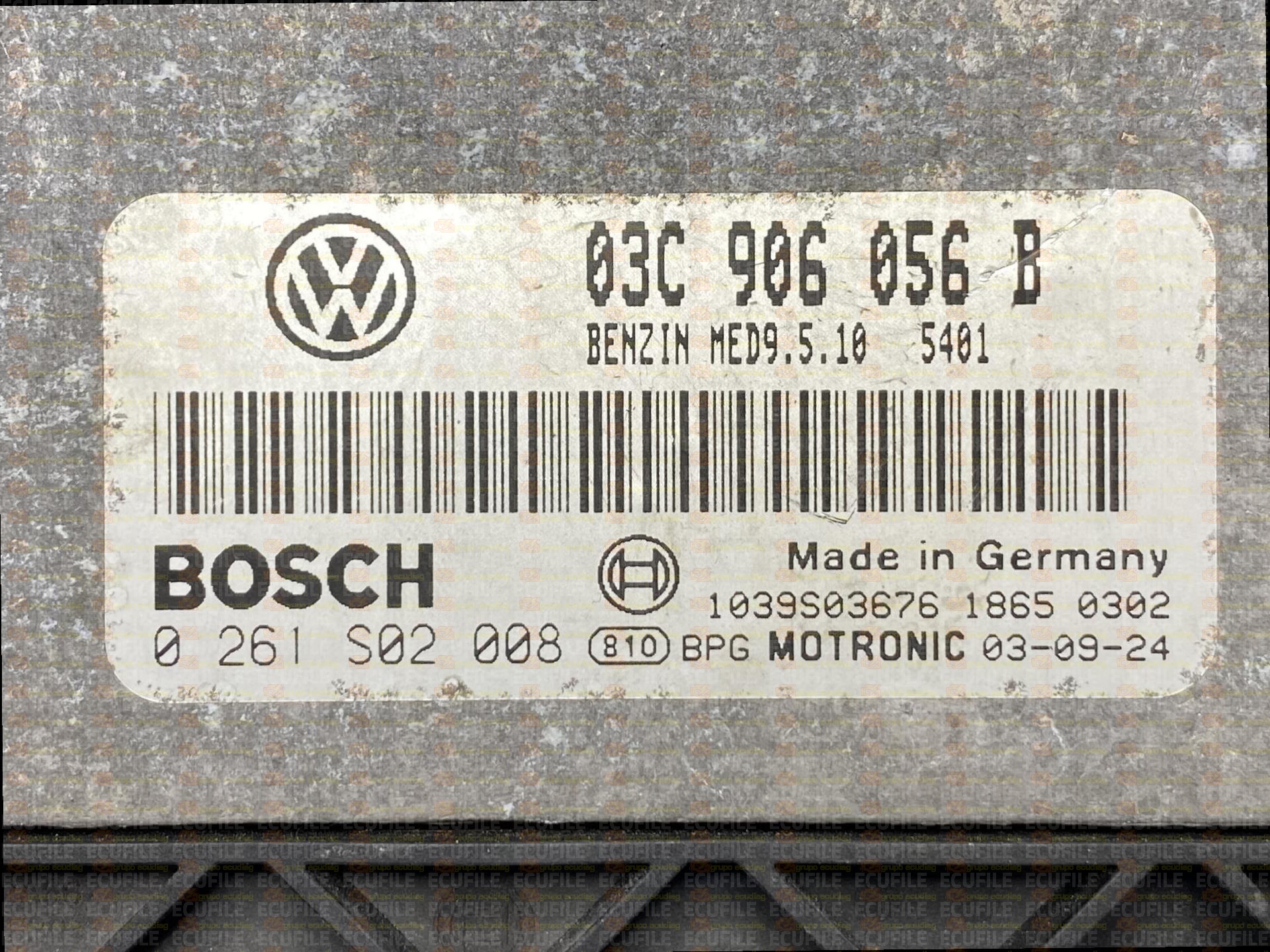 BOSCH MED9.5.10 0261S02008 VOLKSWAGEN GOLF V 1.6 FSI 115HP 03C997056M 03C906056B 1037382138-9265