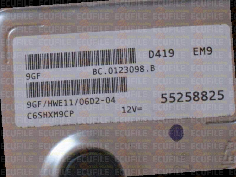 MAGNETI MARELLI 9GF BC.0123098.B FIAT 500 1.6 55258825 HWE11 EEPROM 95640